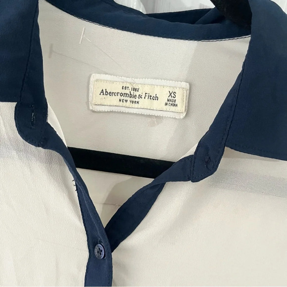 Abercrombie shirt white navy blue - Picture 2 of 3